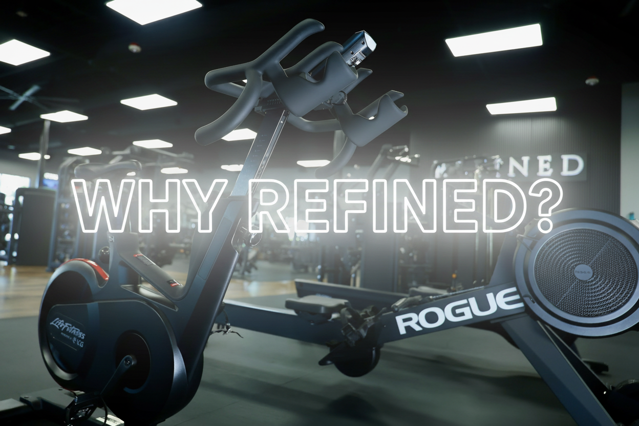 Stationary exercise bike at Refined GYM — cardio training at a private gym in Henderson NV